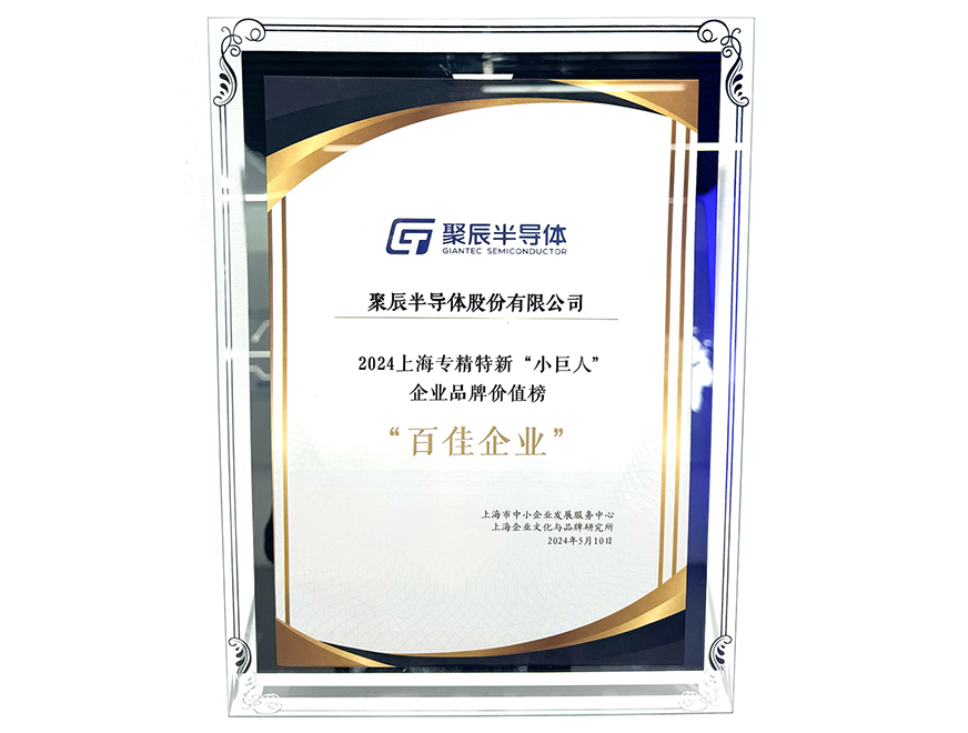 尊龙凯时半导体入选2024上海专精特新“小巨人”企业品牌价值榜